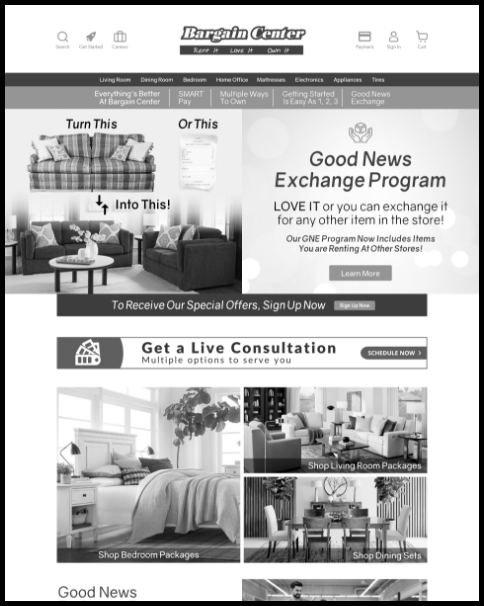 Bargain Center Website